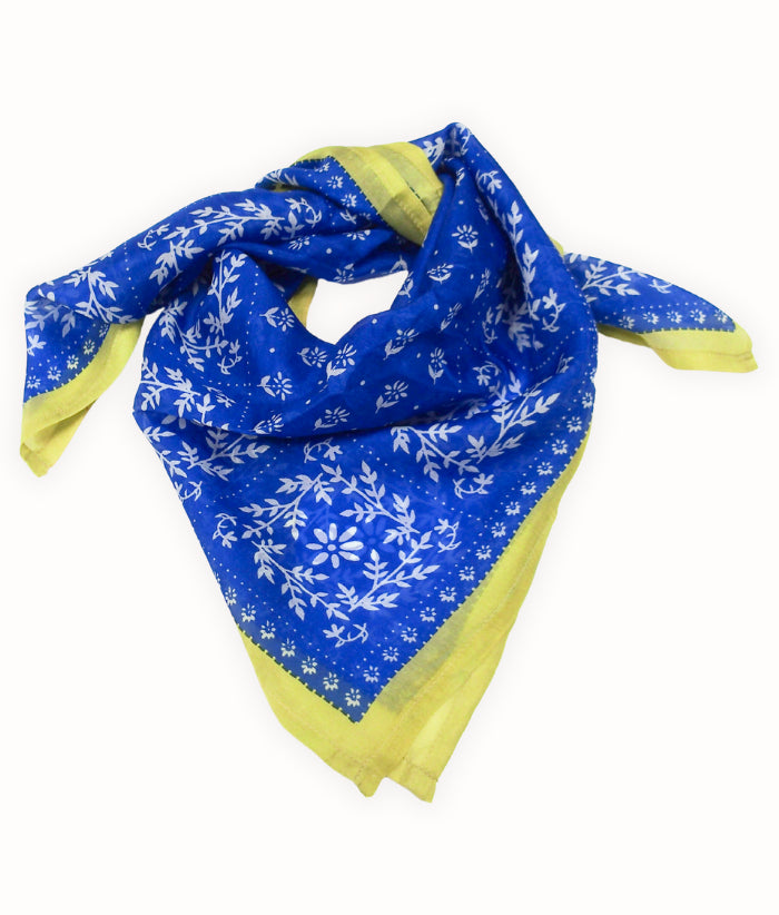 Foulard en soie - Karma Azur