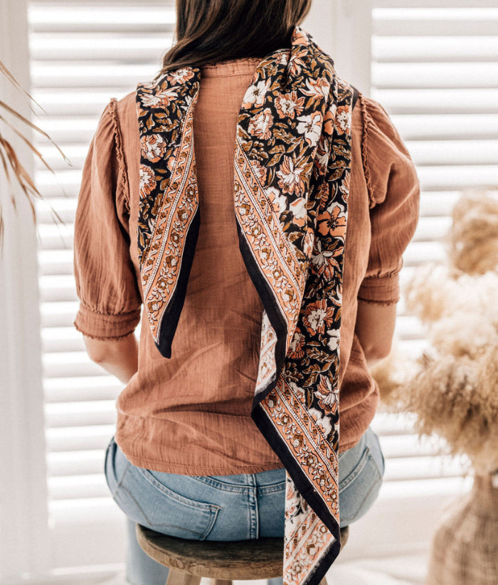 Grand foulard indien - Salvador Reglisse