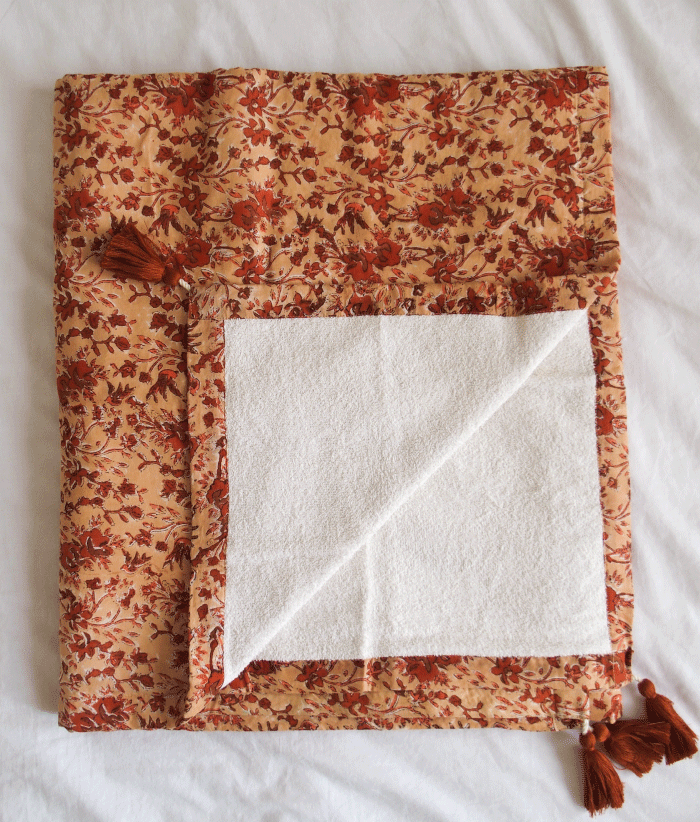 Fouta de plage - Isha Cerise