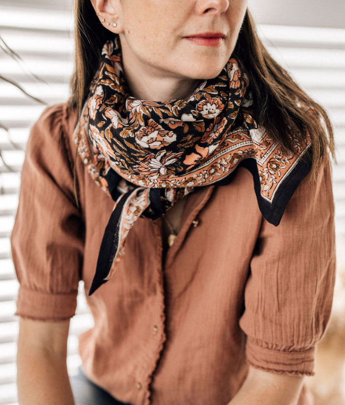 Grand foulard indien - Salvador Reglisse