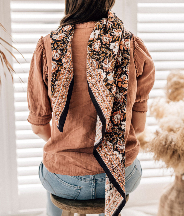 Grand foulard indien - Salvador Reglisse
