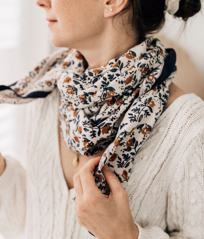 Grand foulard fleuri - Mayli Orage