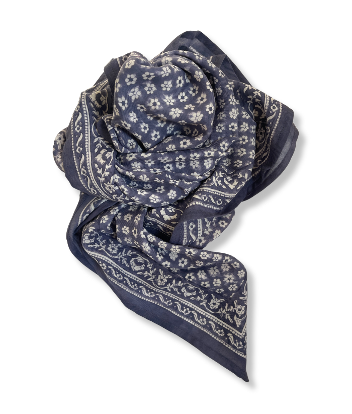 Grand foulard fleuri - Alma Brume