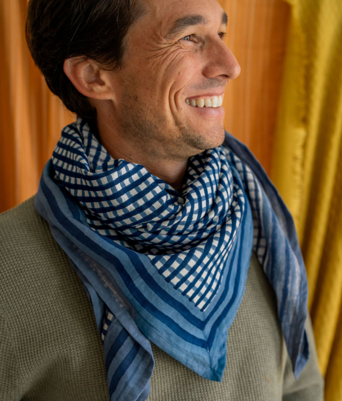 Grand foulard vichy - Tara Brume