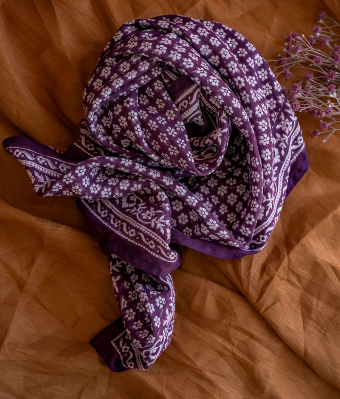 Petit foulard - Alma Prune