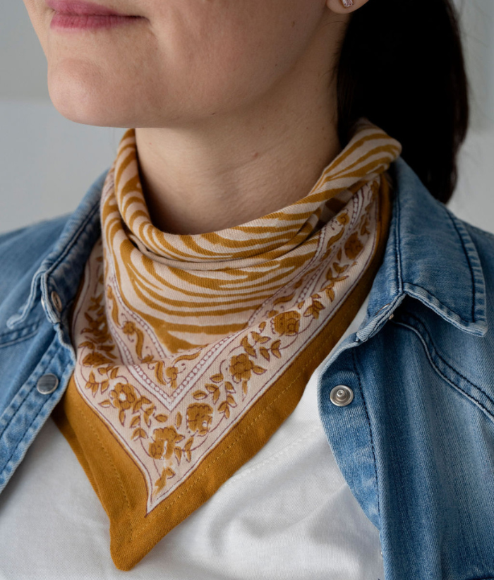 Petit foulard - Zebra Havane