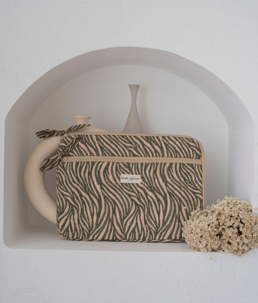 Pochette d'ordinateur - Zebra Khaki