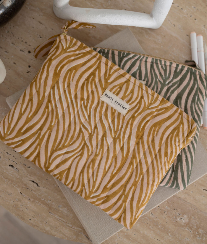 Pochette plate / Ipad - Zebra Havane