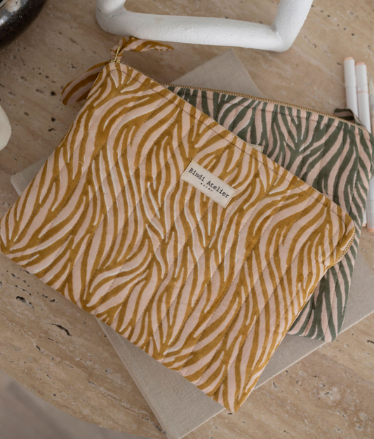 Pochette plate / Ipad - Zebra Havane