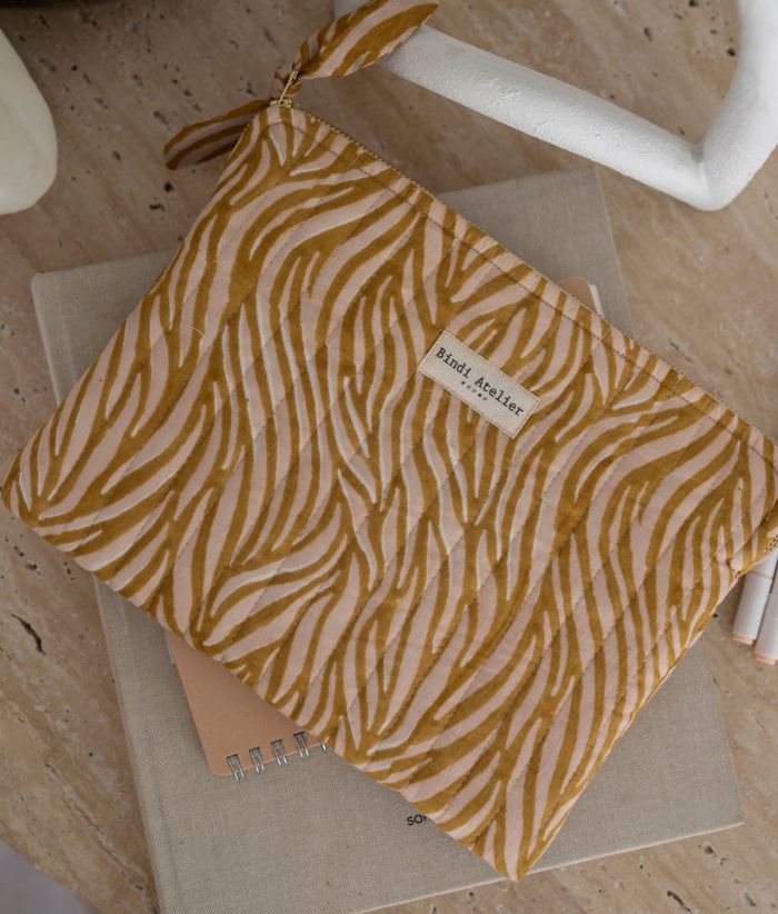 Pochette plate / Ipad - Zebra Havane
