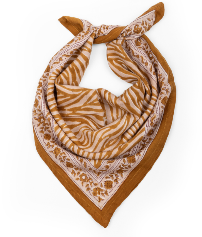 Petit foulard - Zebra Havane