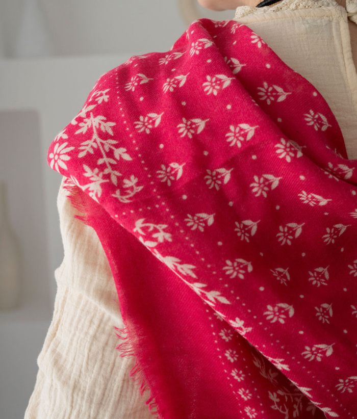 Foulard en laine - Karma Pink