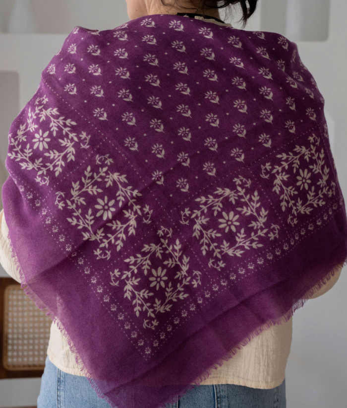 Foulard en laine - Karma Violet