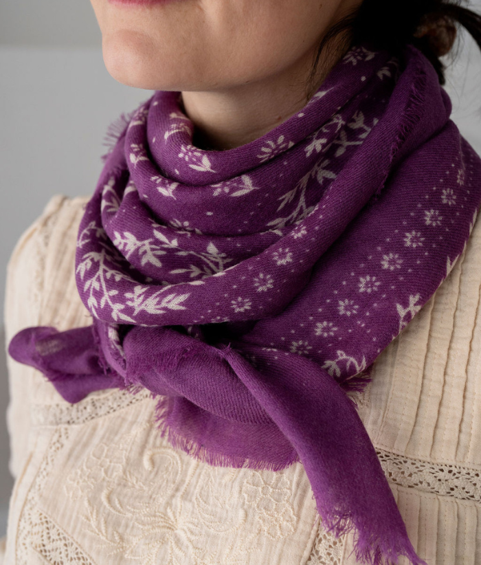 Foulard en laine - Karma Violet