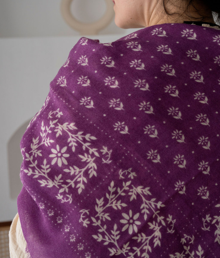 Foulard en laine - Karma Violet