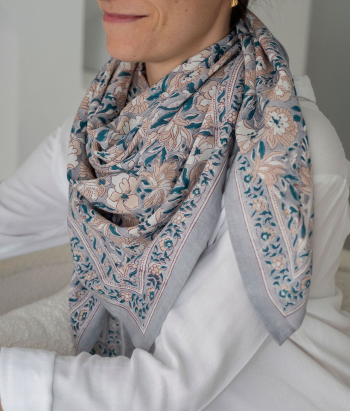 Grand foulard indien - Salvador Orage