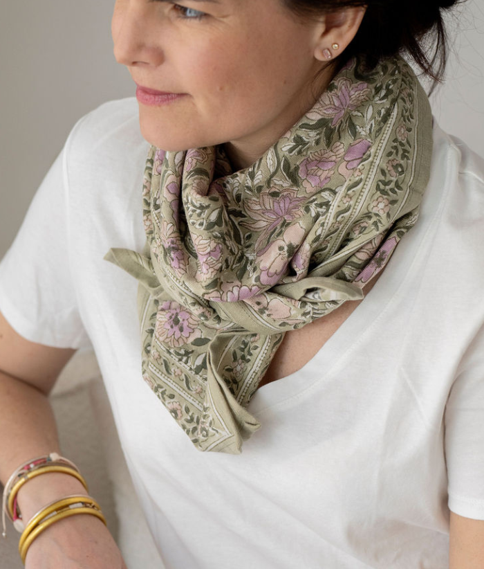 Grand foulard indien - Salvador Sauge