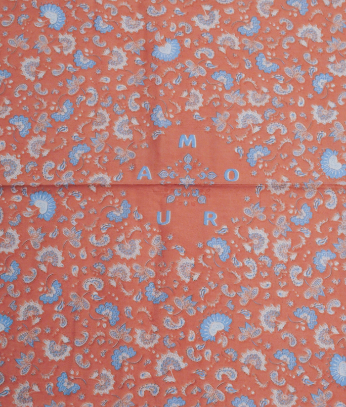 Grand foulard - Amour Corail