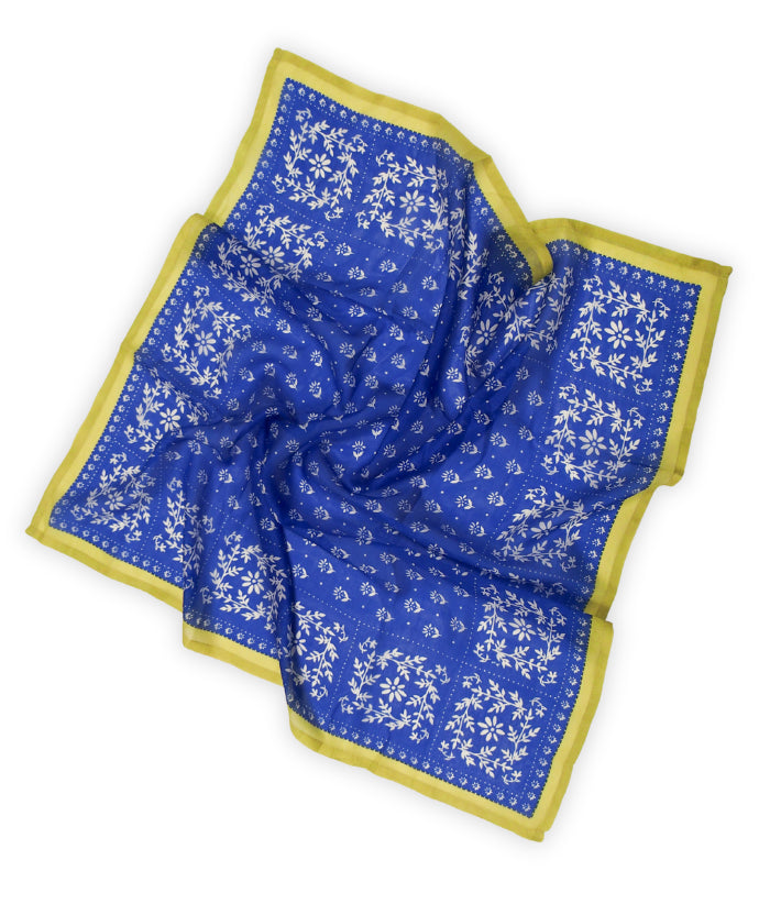 Foulard en soie - Karma Azur