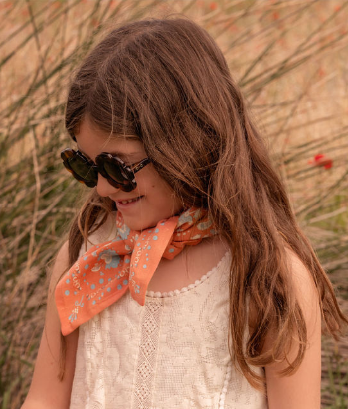 Petit foulard - Amour Corail