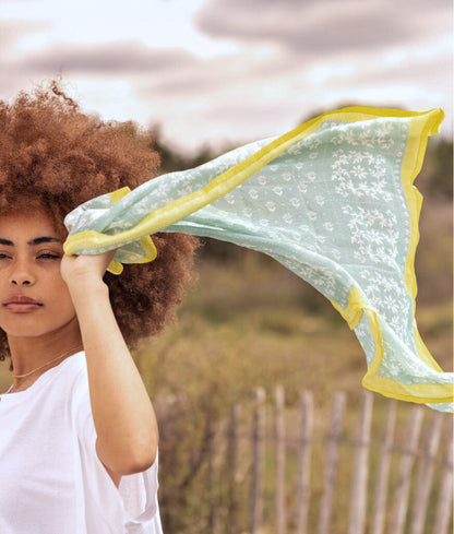 Foulard en soie - Karma Ciel