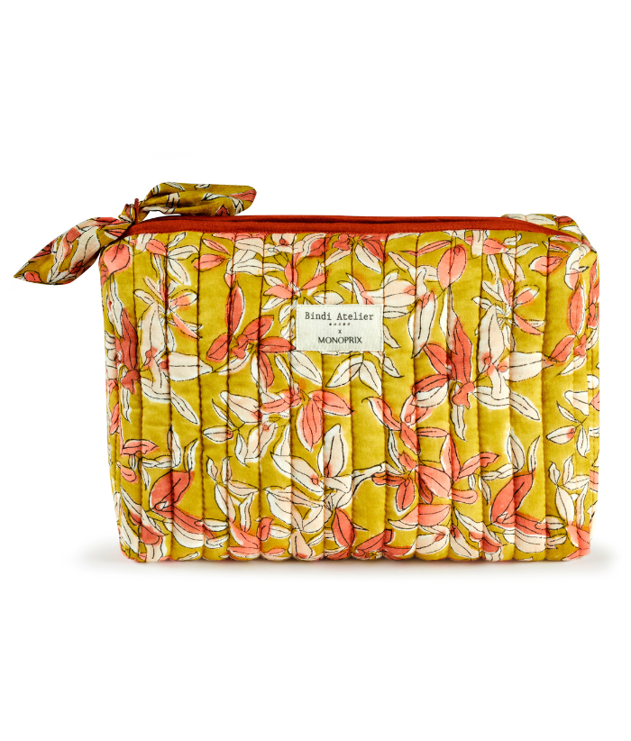 Trousse de toilette Bahia Safran - Bindi Atelier x Monoprix