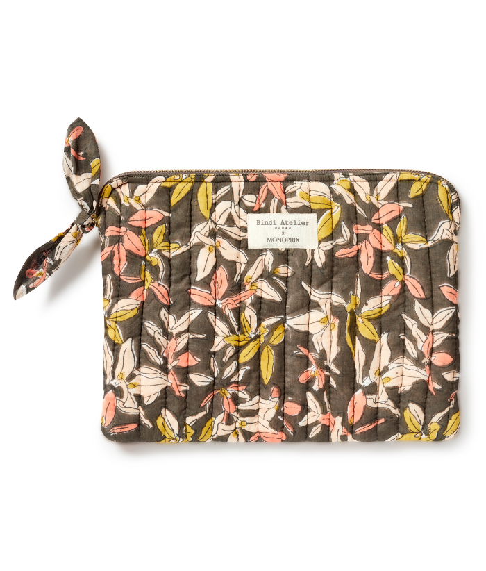Pochette plate Bahia Khaki - Bindi Atelier x Monoprix