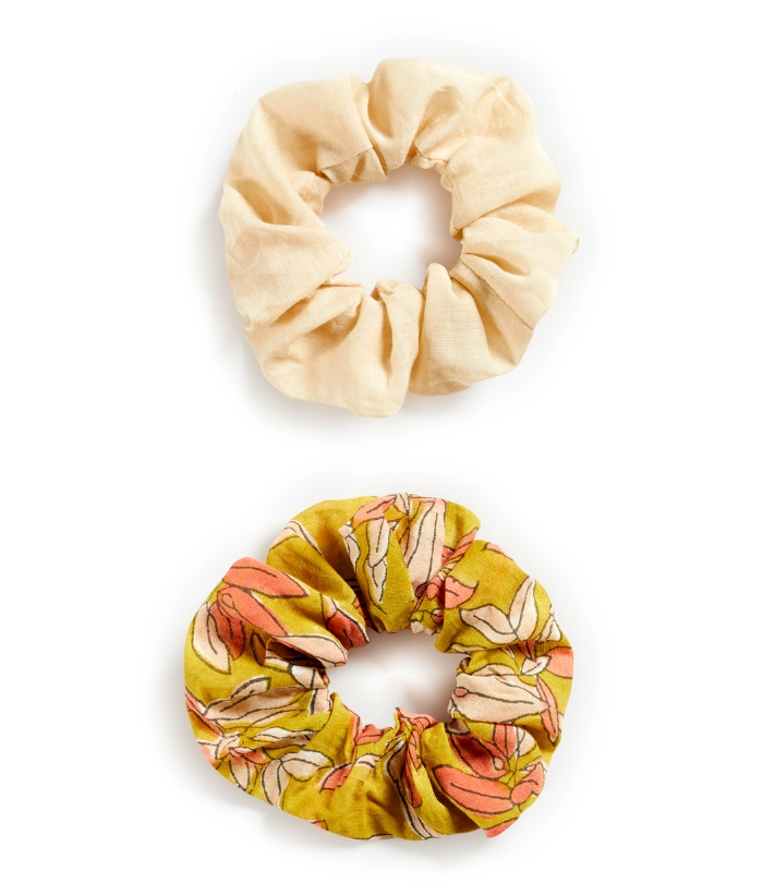 Chouchou duo Bahia Safran - Bindi Atelier x Monoprix