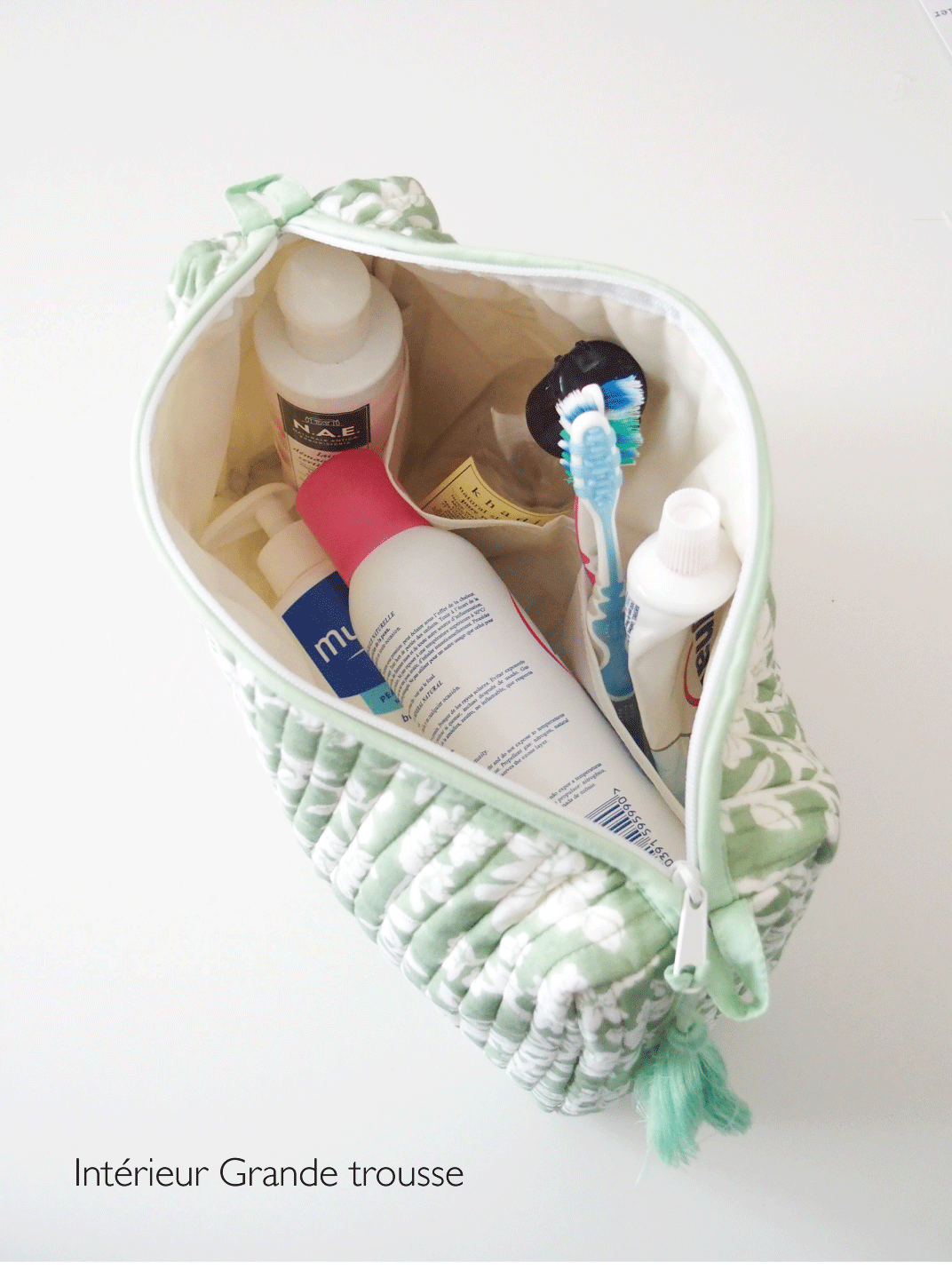 Trousse de toilette Nidhi Pistache