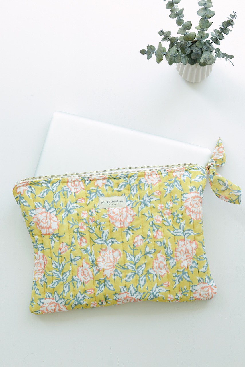 Pochette d'ordinateur - Bouquet Mimosa