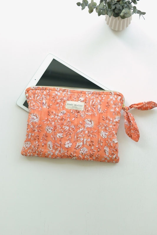 Pochette plate / Ipad - Sarika Papaye