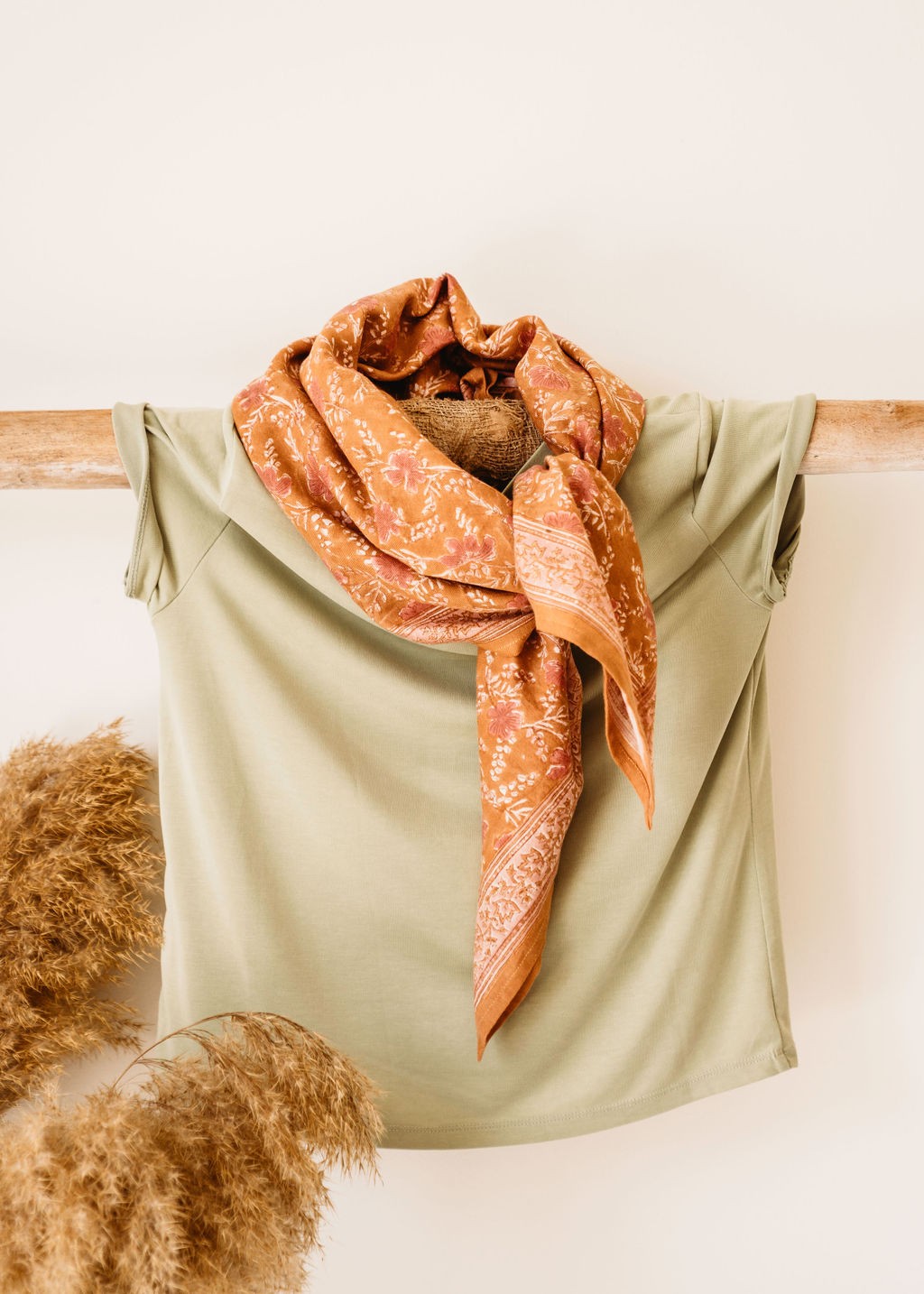 Grand foulard - Hamelia Caramel