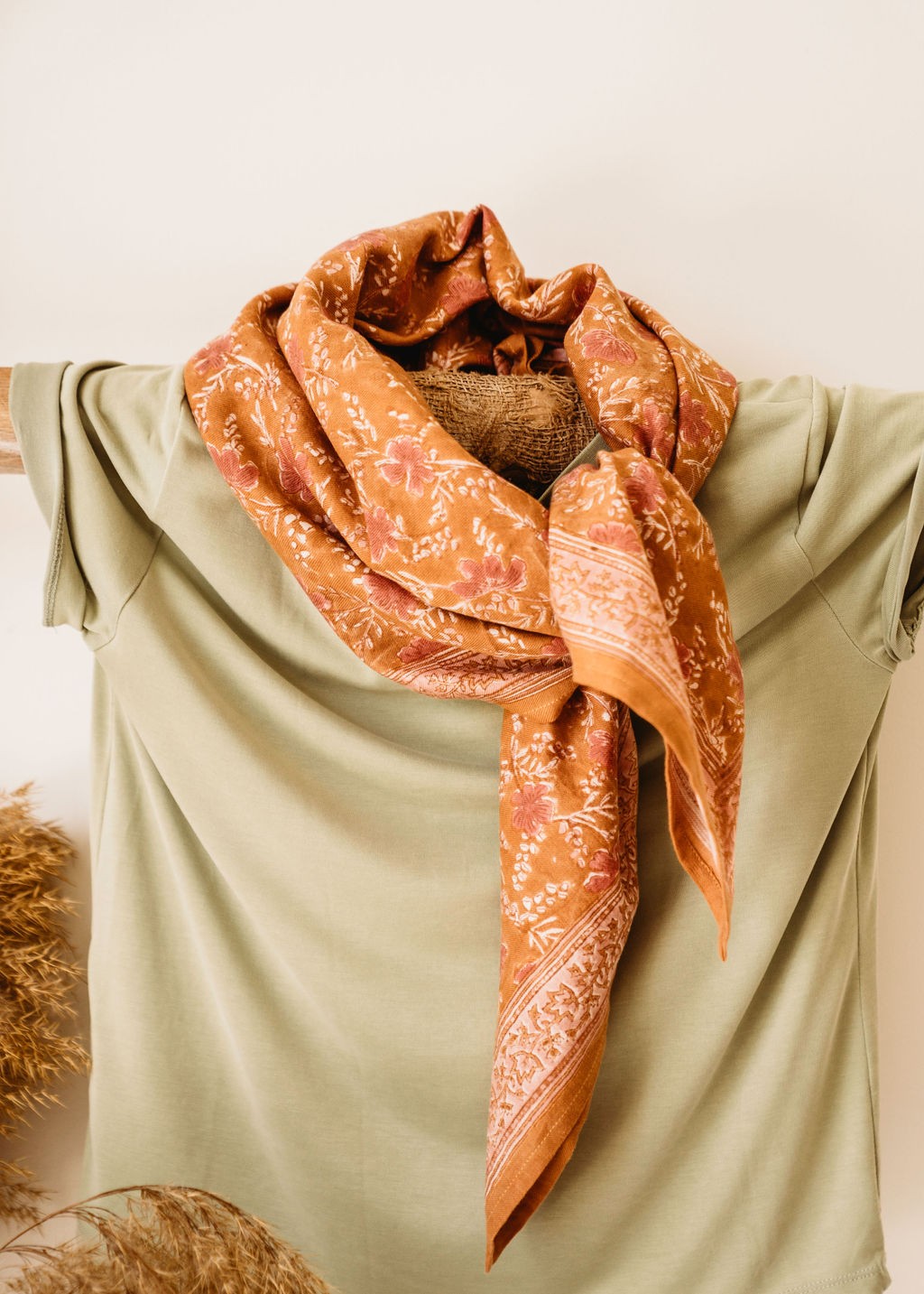 Grand foulard - Hamelia Caramel