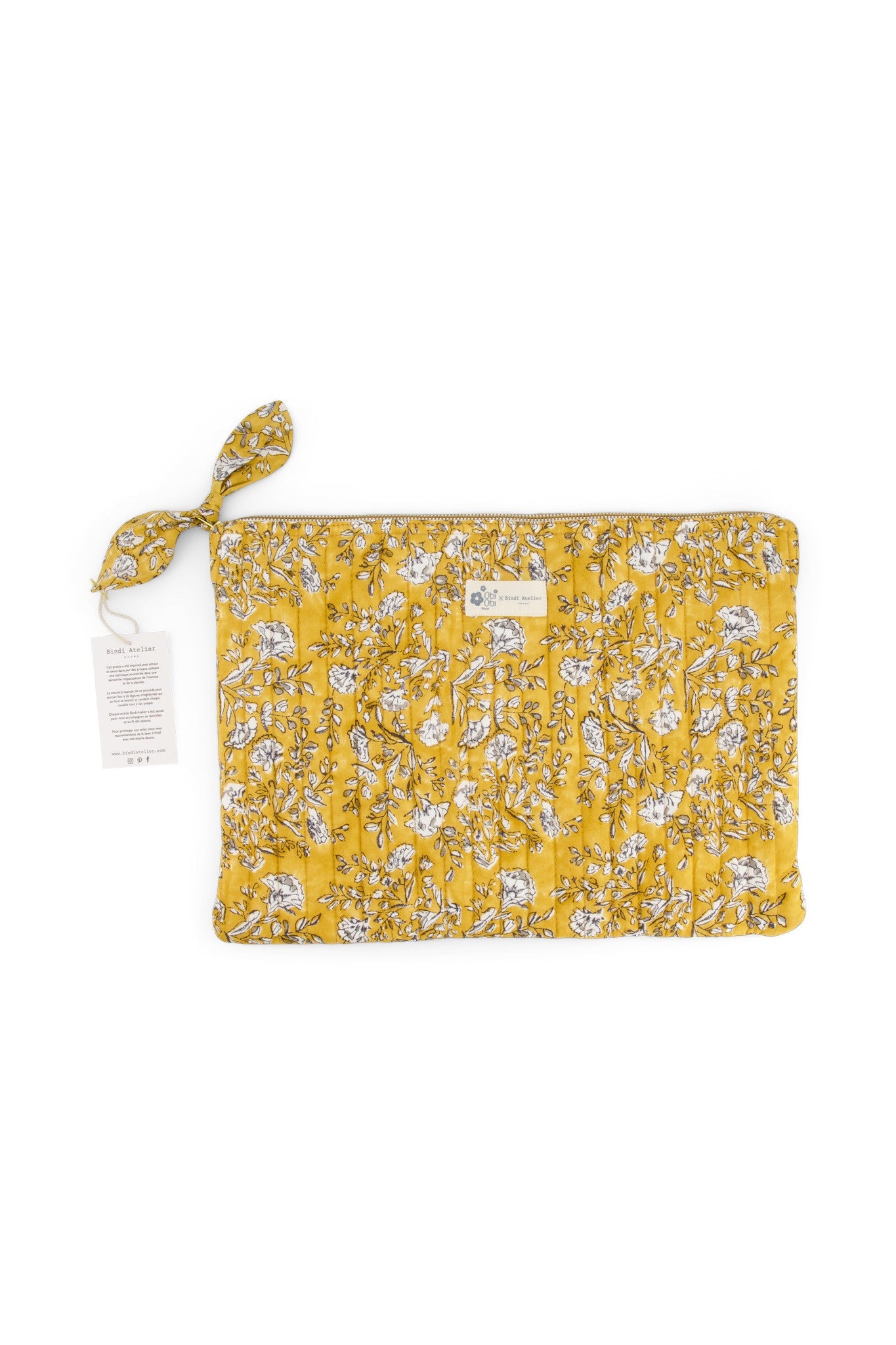 Pochette d'ordinateur 15"- Sarika Mimosa (Obi Obi x Bindi Atelier)