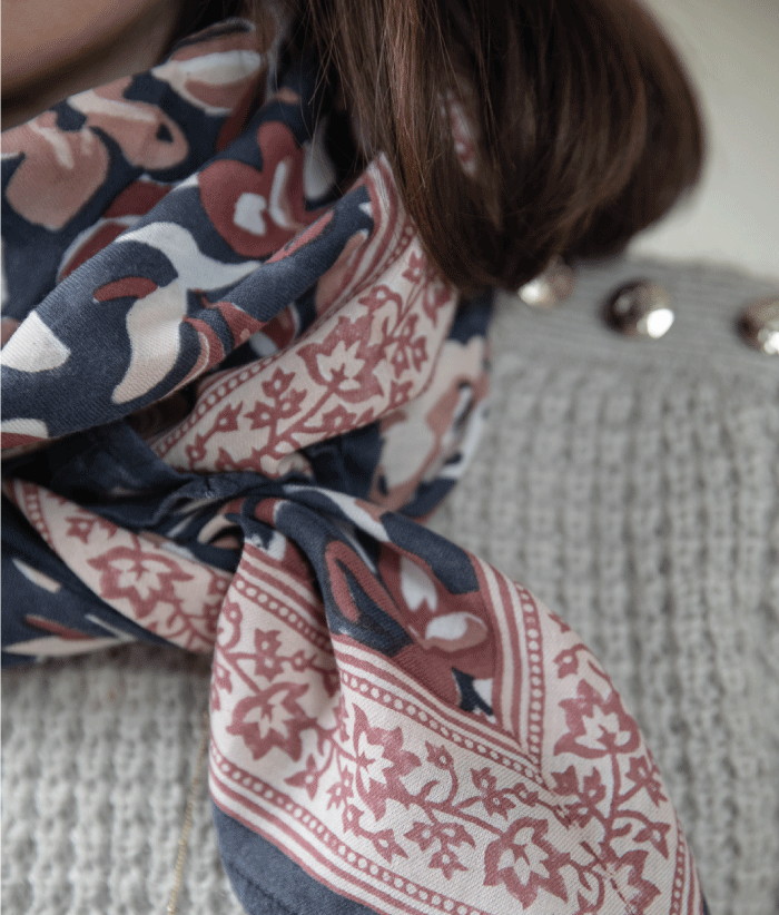 Grand foulard - Zinnia Minuit