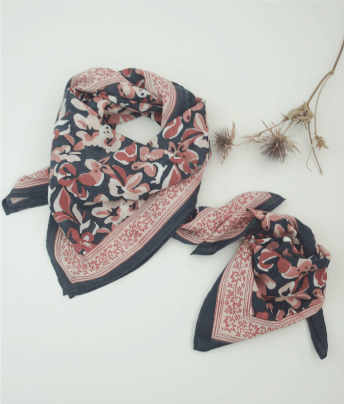 Grand foulard - Zinnia Minuit