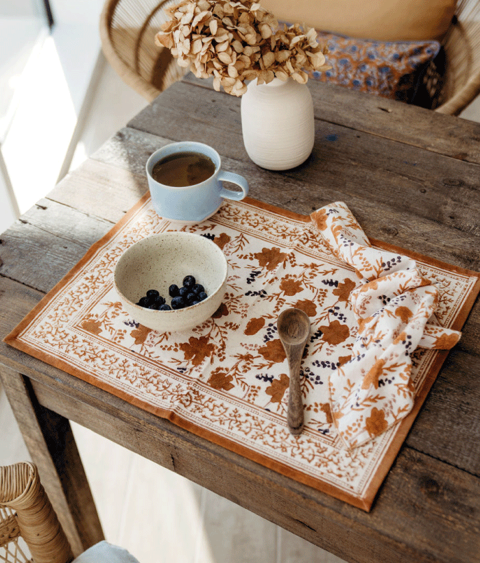 Set de table de table - Hamelia Havane