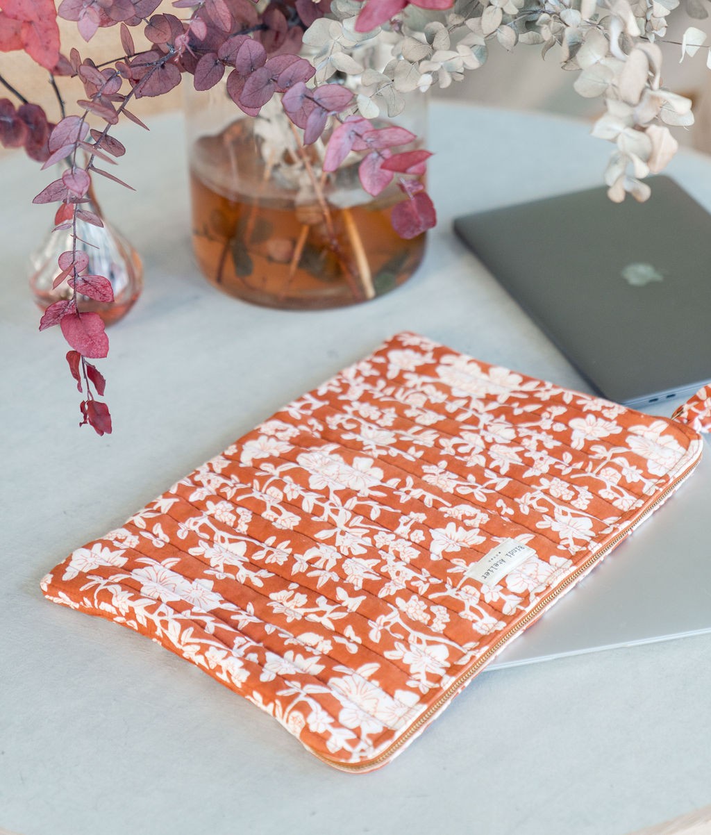 Pochette d'ordinateur - Nidhi Terracotta