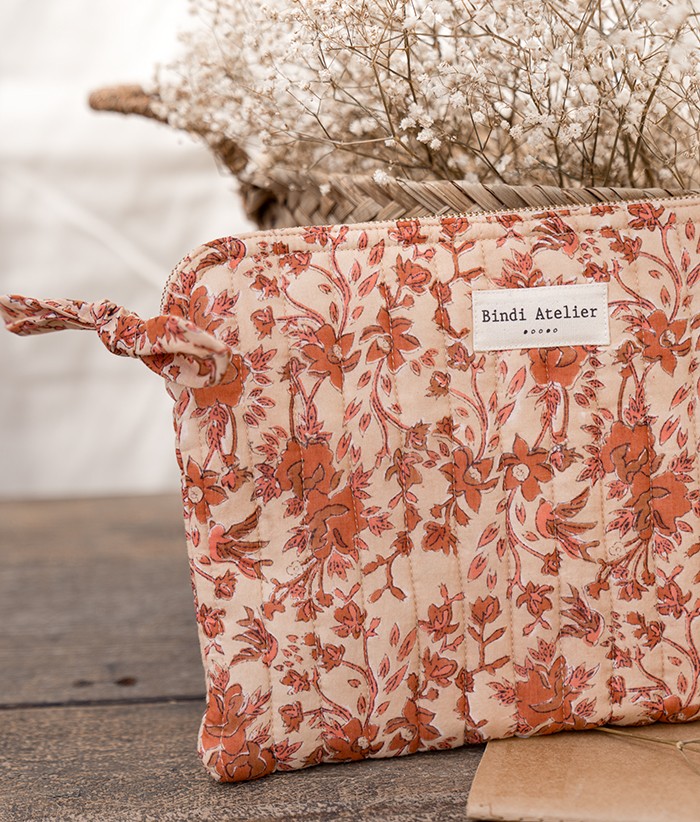 Pochette plate / Ipad - Isha Cerise