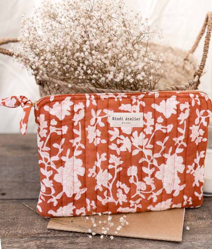 Pochette plate / Ipad - Nidhi Terracotta