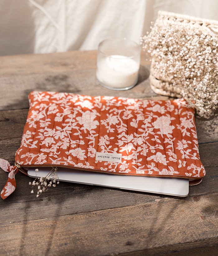 Pochette d'ordinateur - Nidhi Terracotta