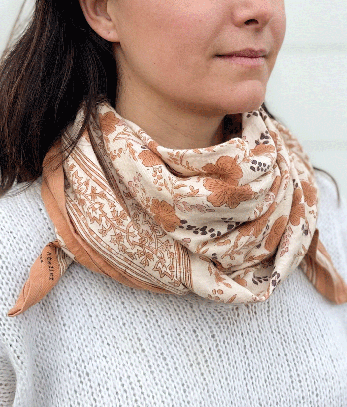 Grand foulard - Hamelia Havane