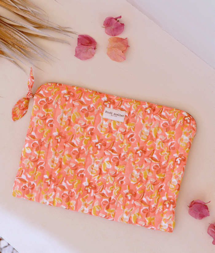 Pochette d'ordinateur - Zinnia Tangerine