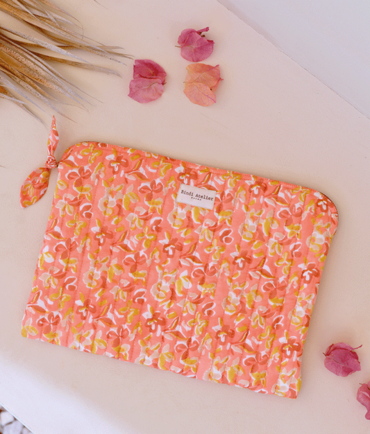 Pochette d'ordinateur - Zinnia Tangerine