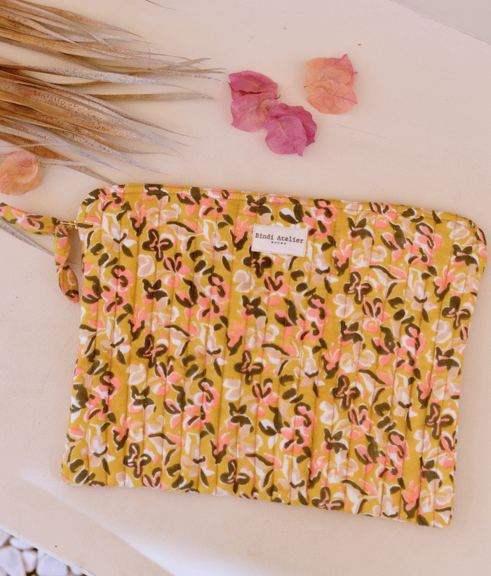 Pochette d'ordinateur - Zinnia Marigold
