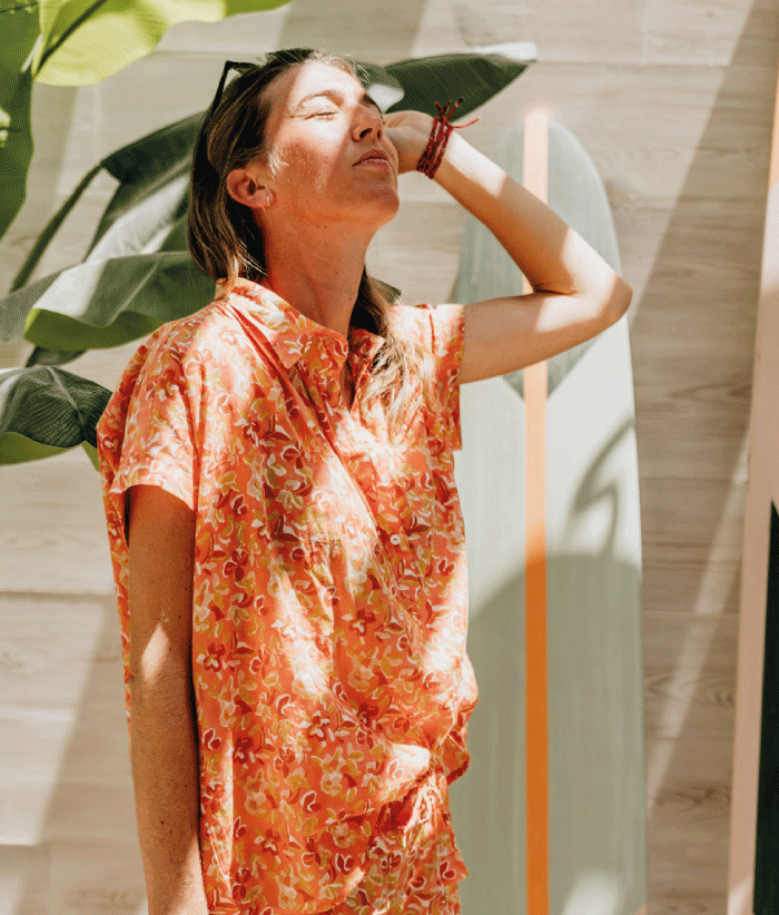 Blouse Nadia - Zinnia Tangerine