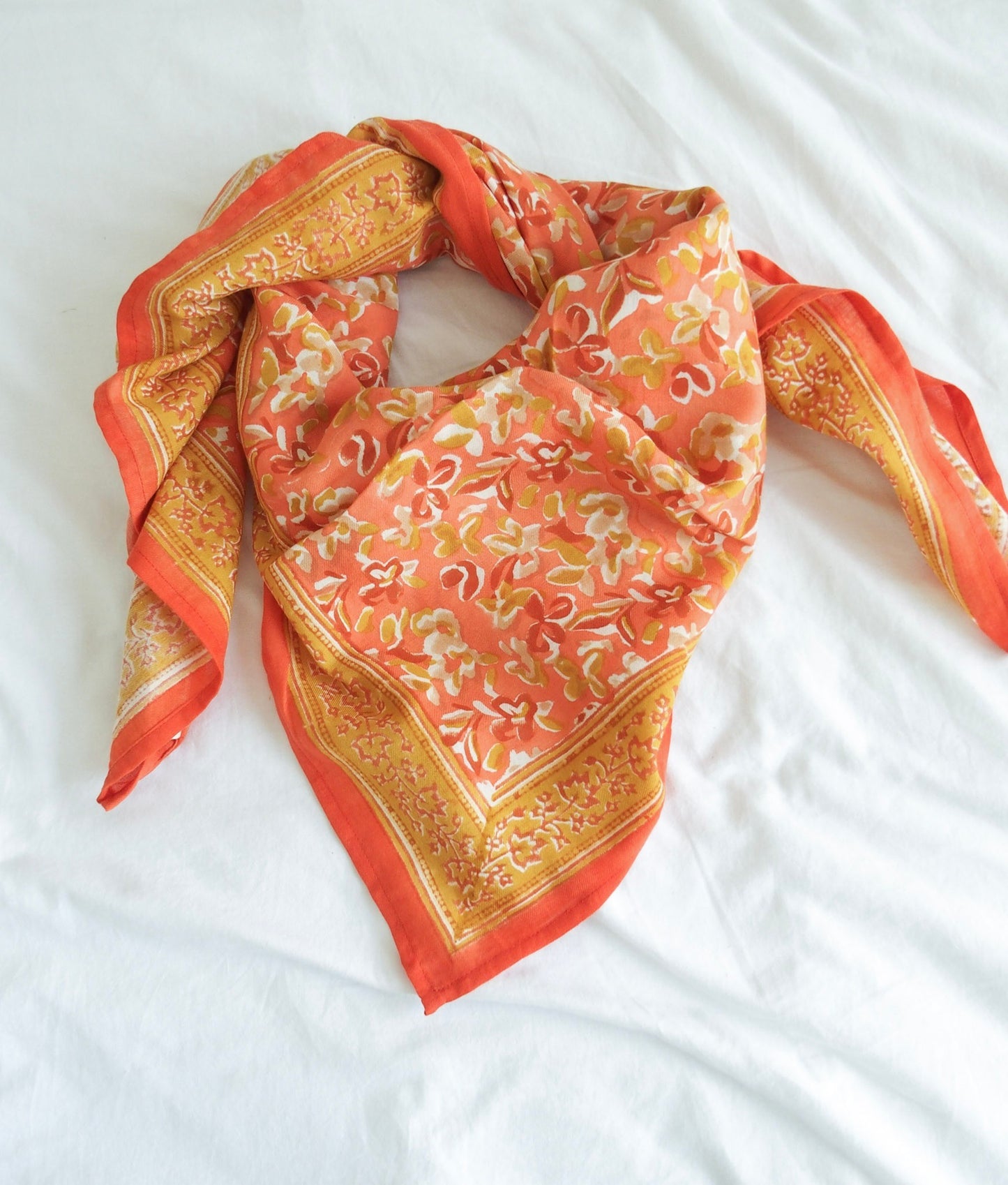 Grand foulard - Zinnia Tangerine