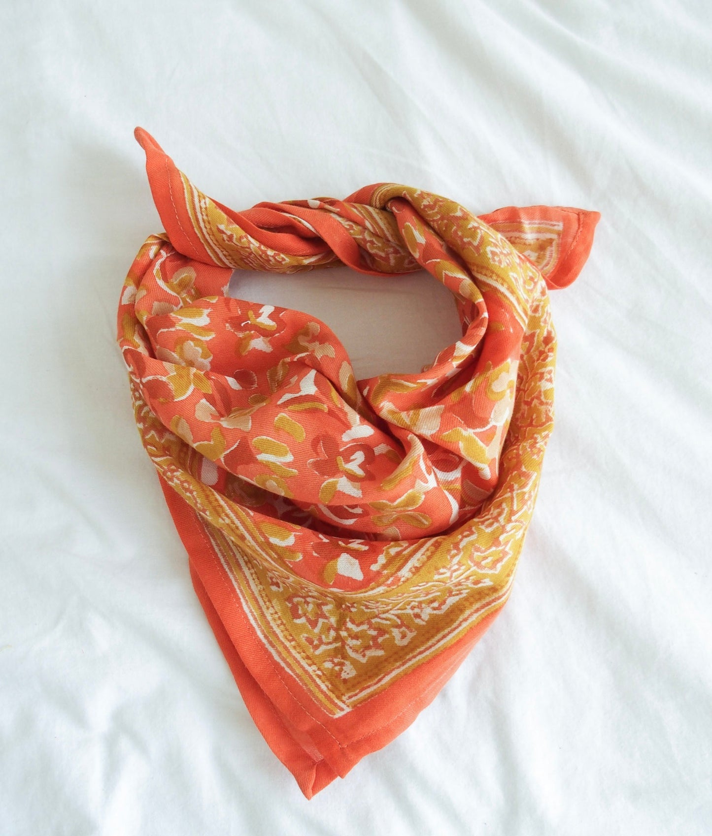 Petit foulard - Zinnia Tangerine