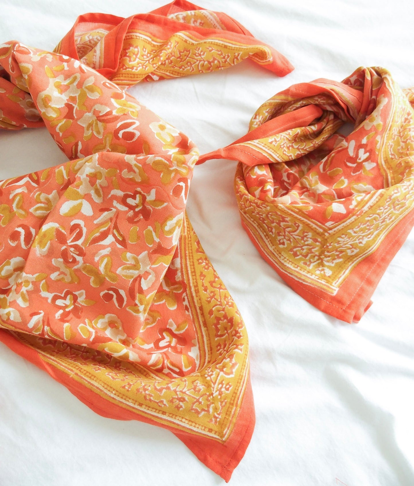 Petit foulard - Zinnia Tangerine