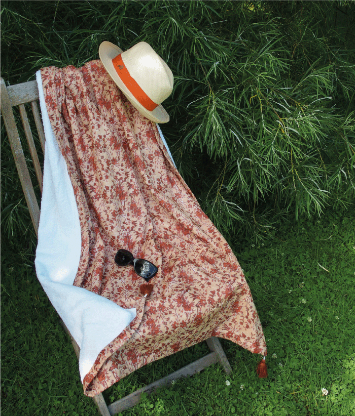 Fouta de plage - Isha Cerise